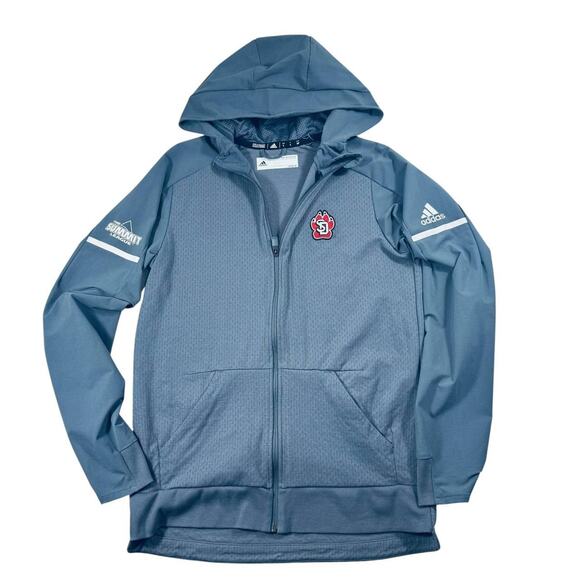 Adidas Climalite Hoodie South Dakota Coyotes Summit League NCAA Small Grey - Picture 1 of 9